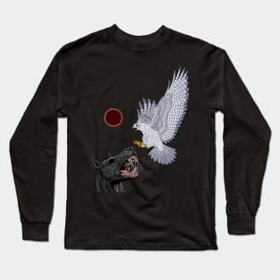 Black dog Vs White hawk Long Sleeve T-Shirt